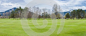 Golf course in mountains