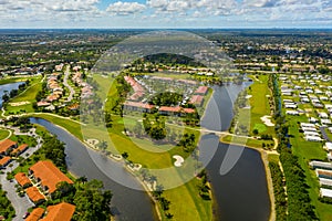 Golf course neighborhoods in Naples Florida USA