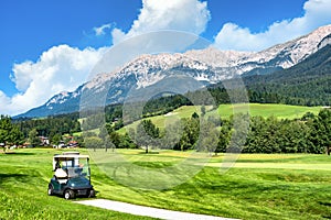 Golf course in Oberndorf near the Wilden Kaiser