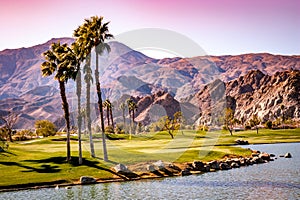 Golf course, Palm Springs, California photo