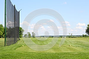 Golf course summer landscape