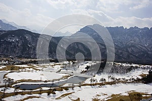 Golf course in winter