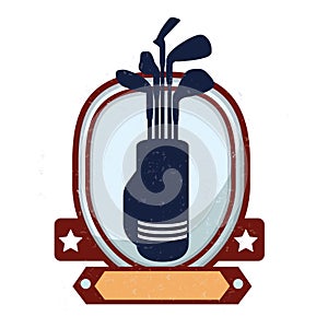 golf emblem. Vector illustration decorative design