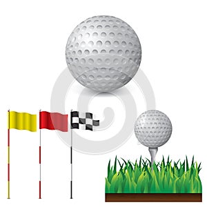 Golf equipment. Vector illustration decorative background design