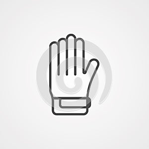 Golf glove vector icon sign symbol