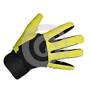 Golf glove on white background