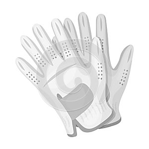 Golf gloves.Golf club single icon in monochrome style vector symbol stock illustration web.