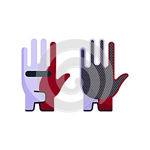 Golf gloves icon isolated on white background, flat element for golfing, golf equipment - vector illustration