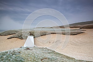 On the golf gourse in the morning