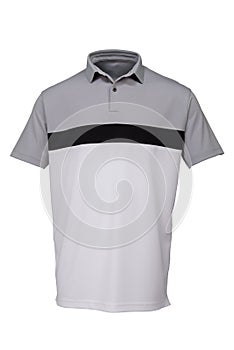 Golf grey, black and white tee shirt for man