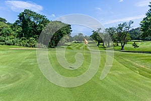 Golf Hole Fairway Trees Green Scenic Course