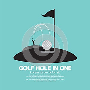 Golf Hole in One Sport Symbol
