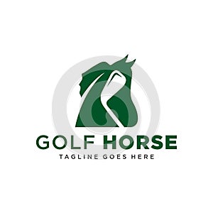 golf horse sport logo design