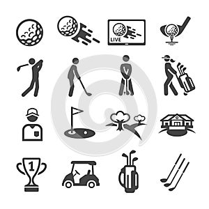 golf icon set