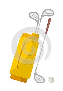 Golf inventory flat vector illustration