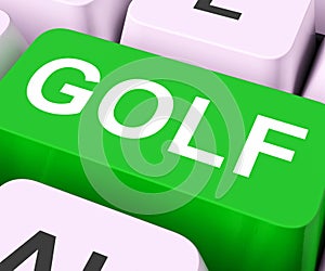 Golf Key Means Golfing Online Or Golfer