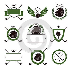 Golf labels and icons set. Vector