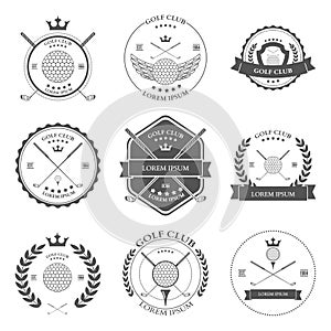 Golf labels and icons set. Vector