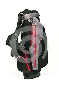Golf Leather Bag on White Background