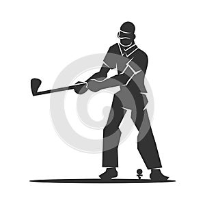 Golf logo. Man Golfing logo. golfer logo. Icon Illustration Brand Identity