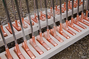 golf mallet on the green, artificial turf