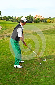Golf player, Andalusia, Spain