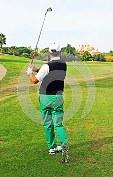 Golf player, Andalusia, Spain