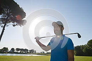 Golf player portrait