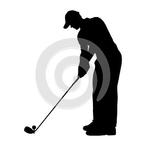 Golf player silhouette