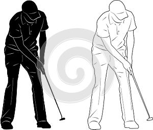 Golf player silhouette