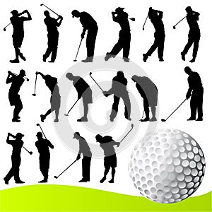 Golf player vector