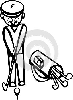 golf player vector illustration