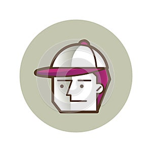 Golf player. Vector illustration decorative background design