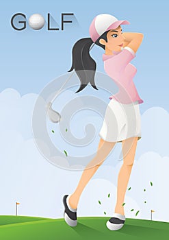 golf player. Vector illustration decorative design