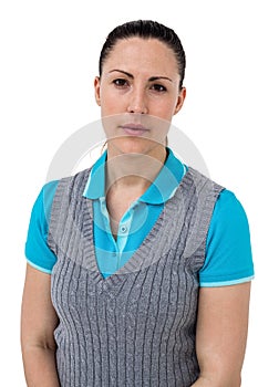 Golf player on white background