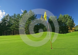 Golf playground on sunny day