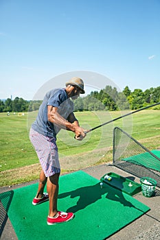 Golf Practice at the Driving Range