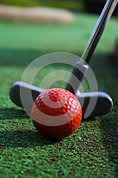 Golf putter and Ball photo