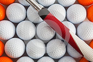 Golf putter and balls