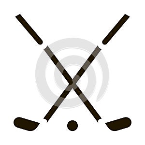 Golf Putters Ball Icon Vector Glyph Illustration