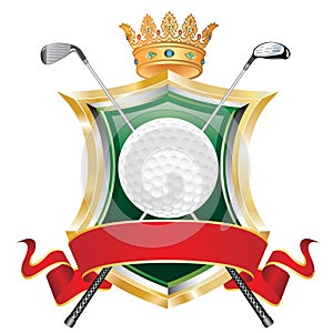 Golf red banner