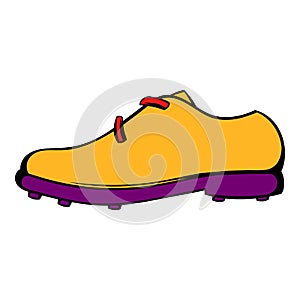 Golf shoe icon, icon cartoon