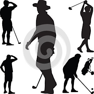 Golf silhouette vector