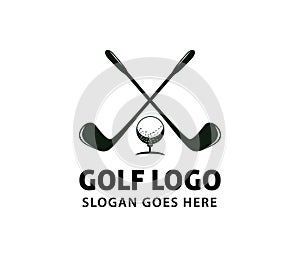 Golf sport course field community championship league vector logo design