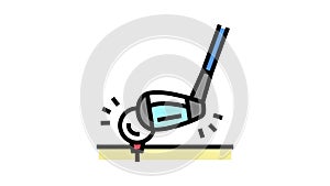 golf sport game color icon animation