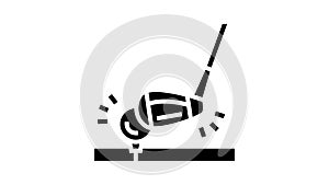 golf sport game glyph icon animation