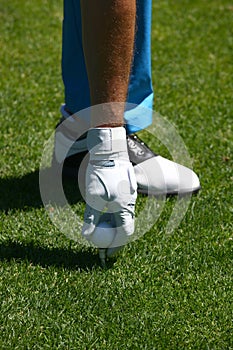 Golf sport on a gold course in Switzerland