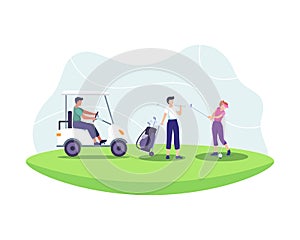 Golf sport illustration concept