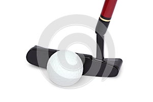 Golf stick and ball