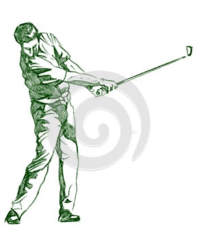 The Golf Swing Pose